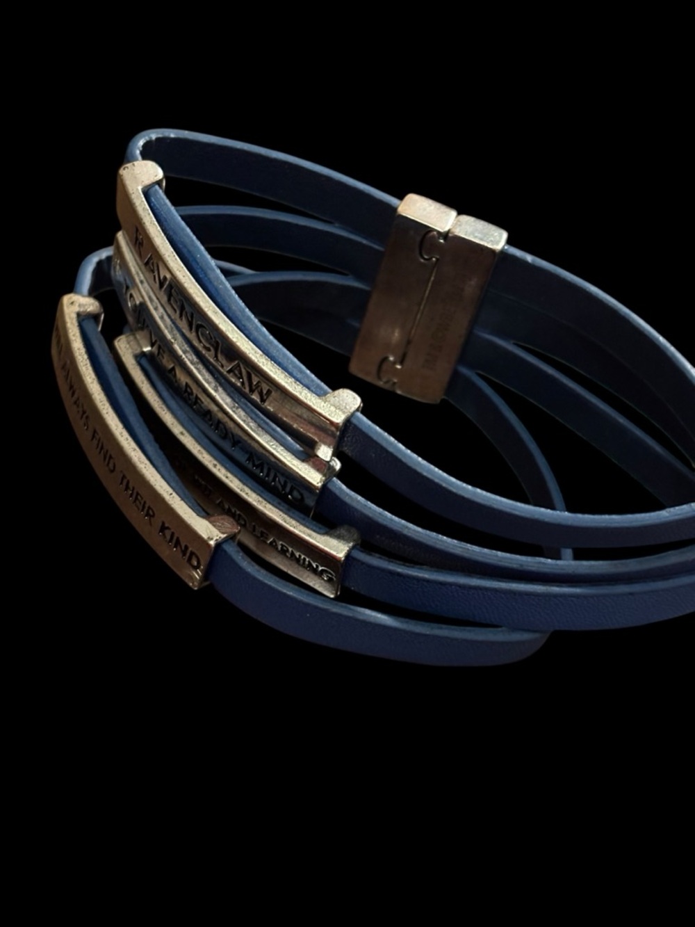 Blue Leather Wrap Bracelet - Bracelet - Picture 5 of 5